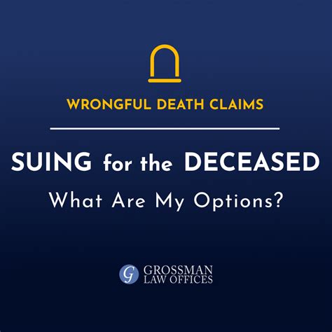 Filing a lawsuit on <strong>behalf</strong> of a <strong>deceased</strong> family member must be done within a certain period of time, as mandated by Indiana’s statute of limitations. . Who can sue on behalf of a deceased person